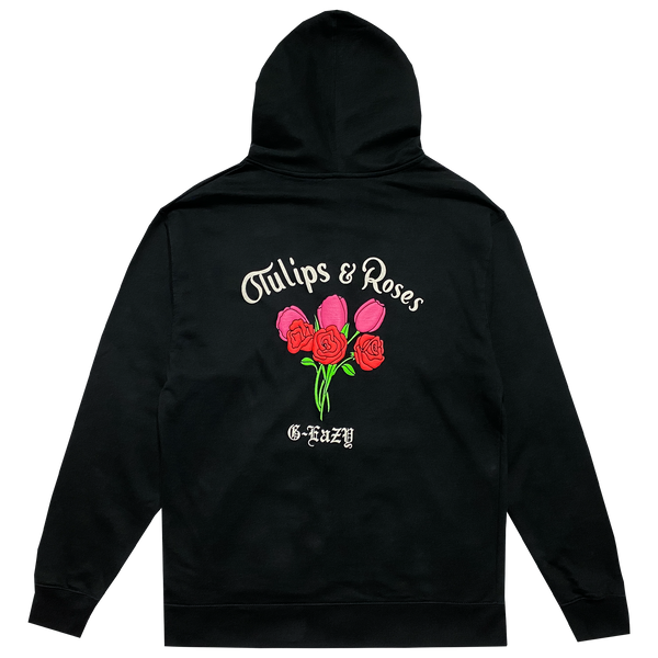 Tulips & Roses Black Zip Hoodie – G-Eazy.com