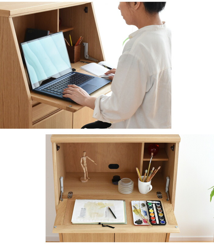 楽天市場】75 ライティングデスク フィガロ 大雪木工 完成品