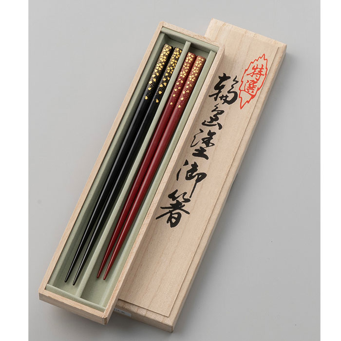 楽天市場】輪島塗 夫婦箸 桜吹雪 : フリスト