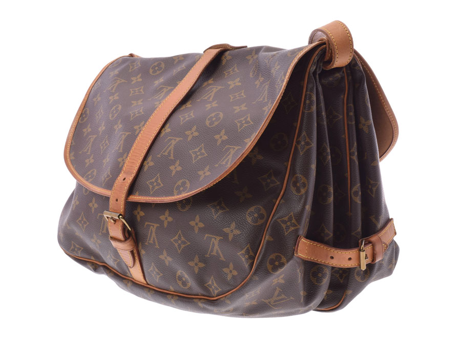 楽天市場】ルイヴィトン モノグラム ソミュール35 ブラウン M42254