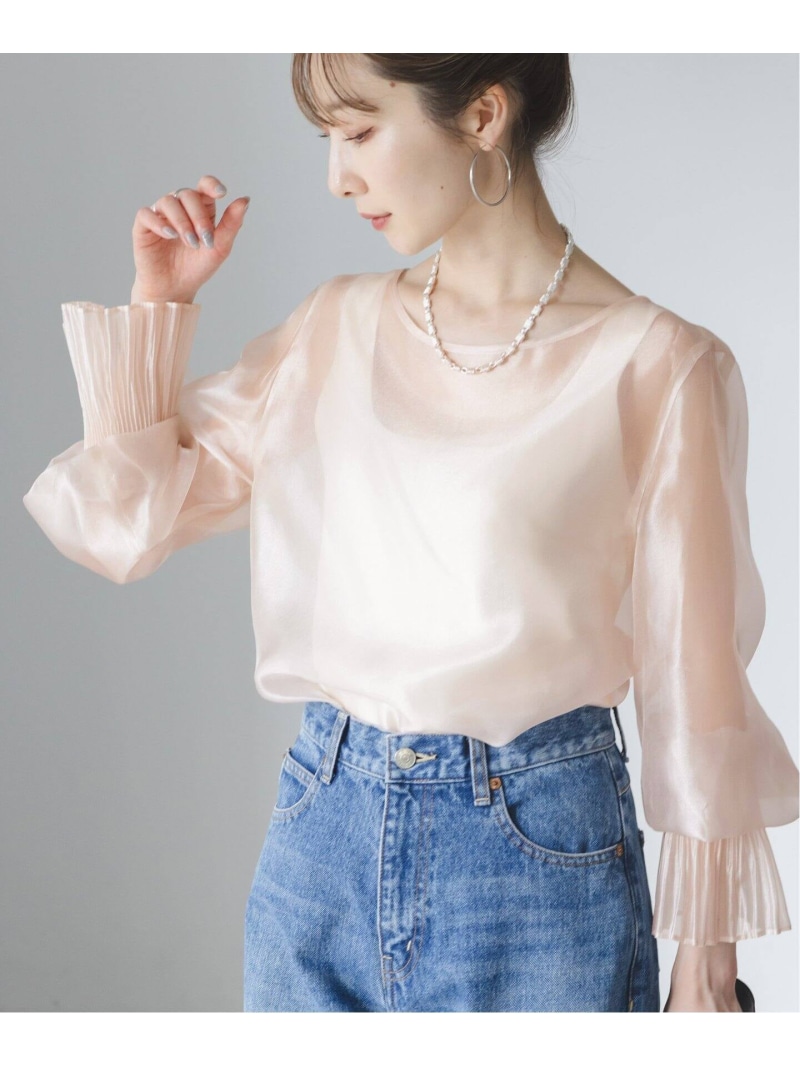 楽天市場】【SALE／30%OFF】パールシアープリーツカフスブラウス NOBLE