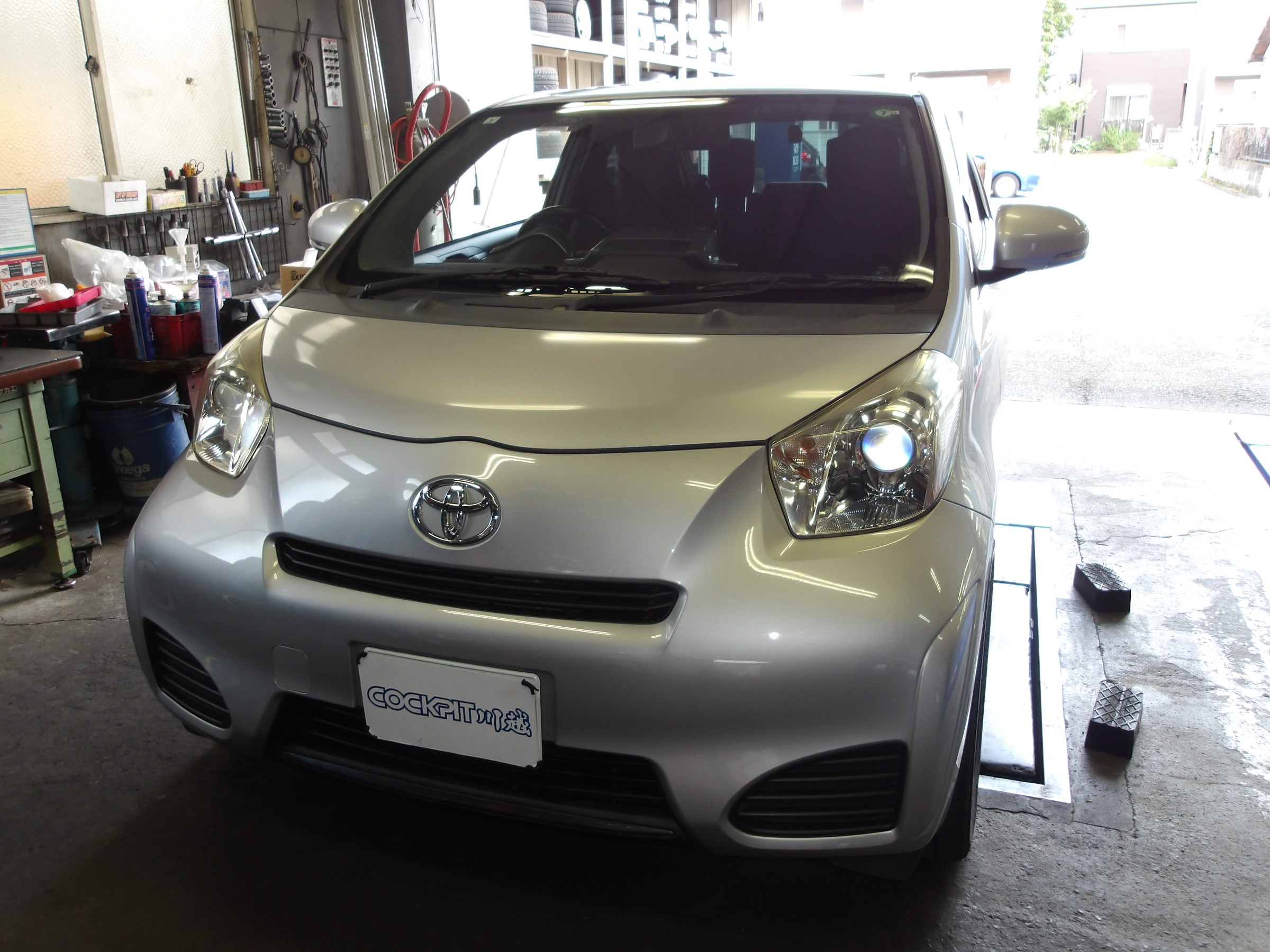 ⅰQ（KGJ10）テイン製ローダウンスプリング「HIGH.TECH」装着（持込み