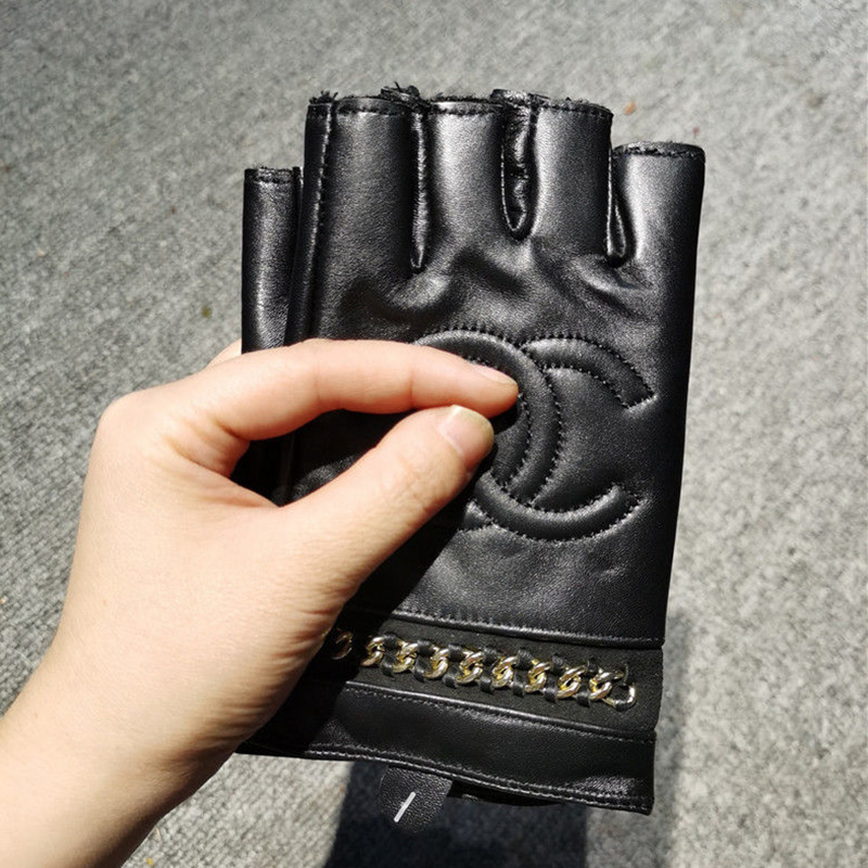 シャネルブランド半指手袋 レディースファッション高品質レザー