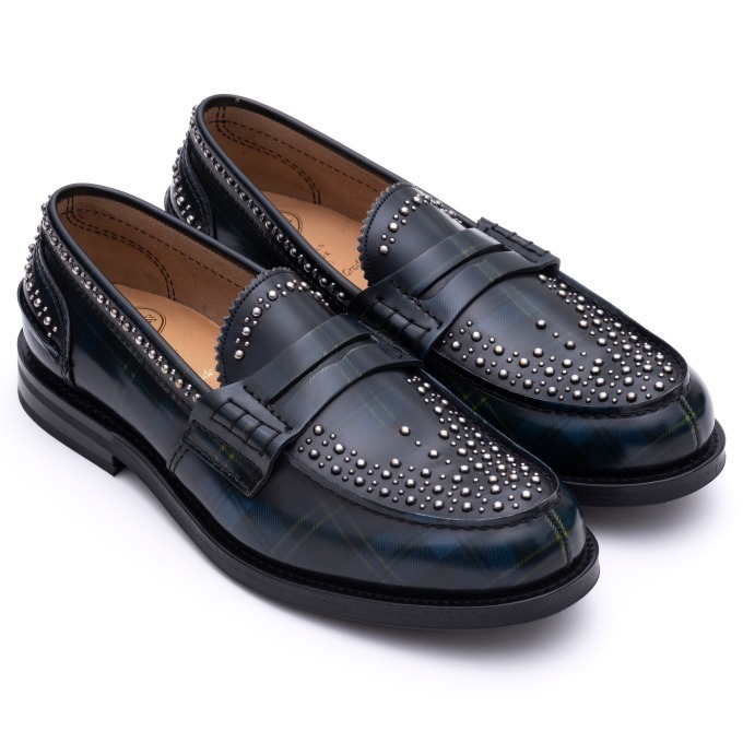 チャーチのDSMG限定ローファー＆ウィングチップ、ブルーのタータン