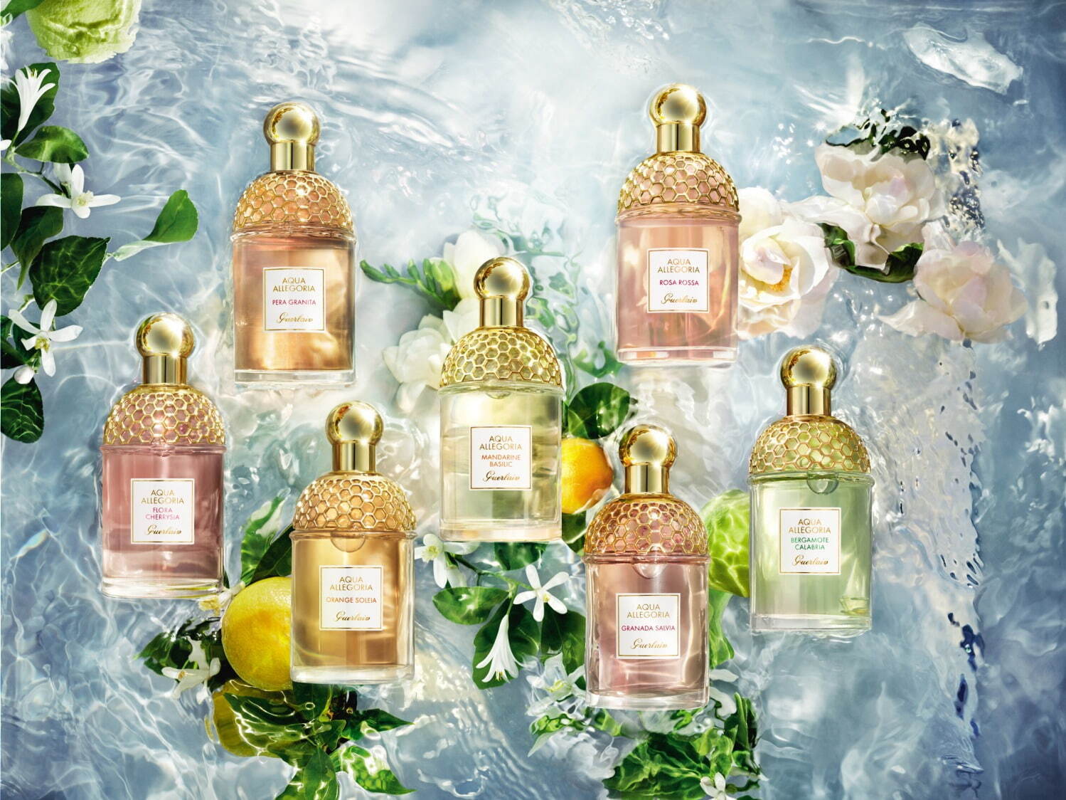 ゲランの香水「アクア アレゴリア」限定ミニセット、“日本の桜”や