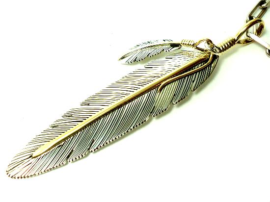 フェザーペンダント 羽型ジュエリー シルバーフェザー Harvey Mace