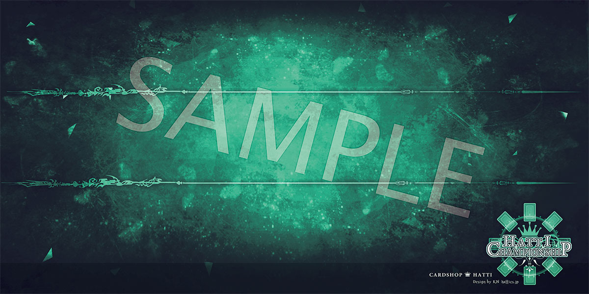 はっちcsオリジナルプレイマット【緑】ダーク - カードショップはっち