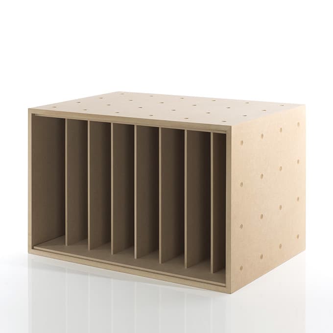 LPレコード収納ボックス 仕切り付き BLC-12-D|収納ボックスの通販なら