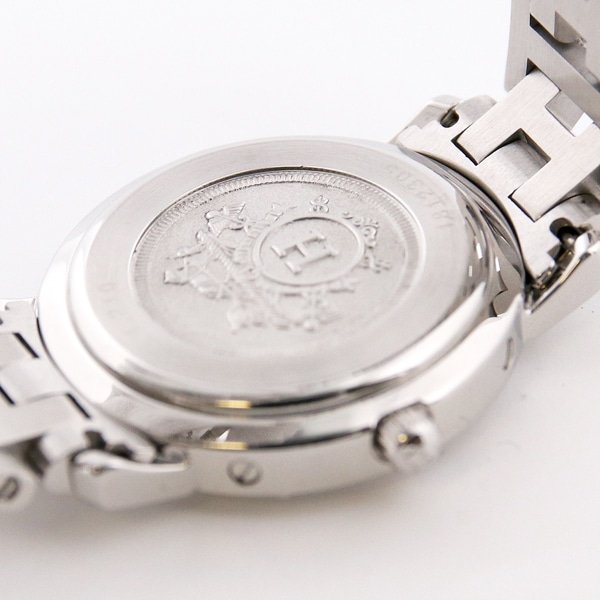 HERMES ヴィンテージ エルメス クリッパー SS ブラック文字盤 CL4.210