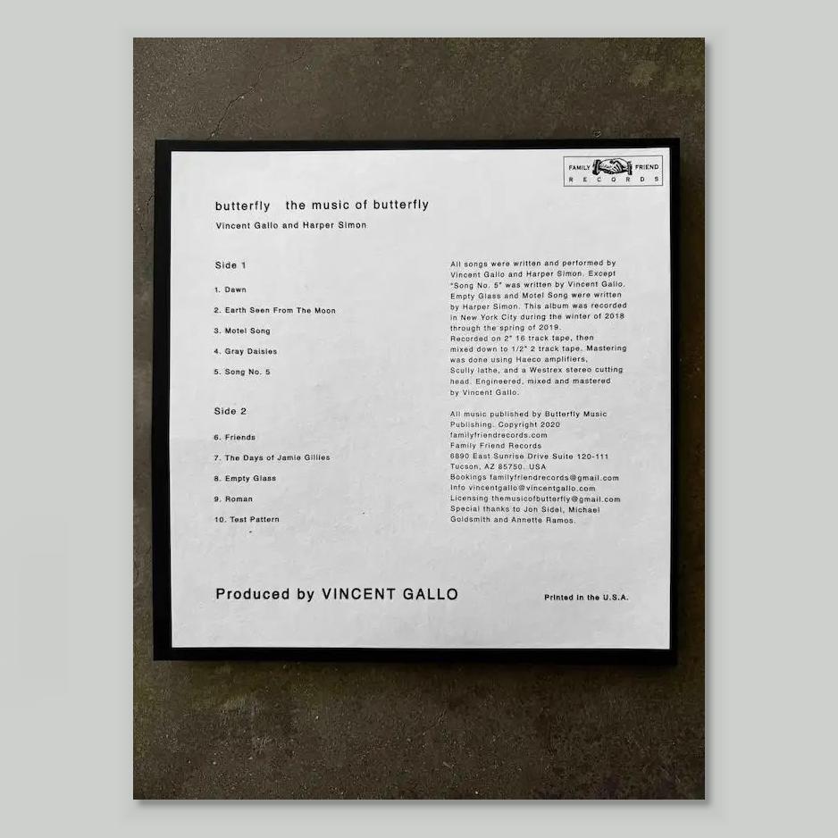 Butterfly (Vincent Gallo & Harper Simon) - The Music of Butterfly