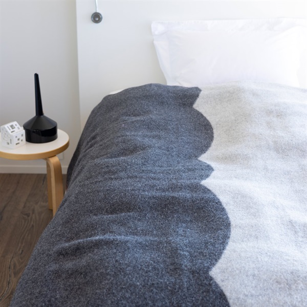 ウール シングルブランケット 130×180cm / FACADE グレーKLIPPAN