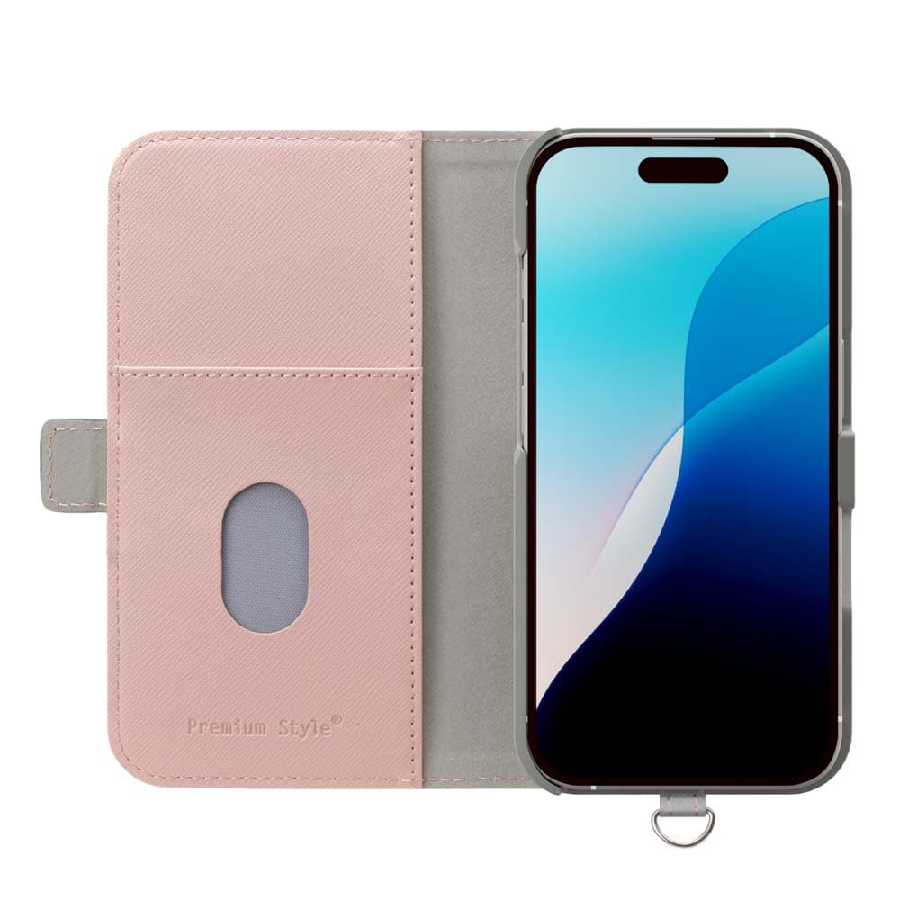 iPhone 16用 フリップカバー [サフィアーノ調/ピンク]｜株式会社PGA