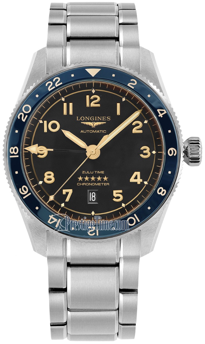 L3.812.4.60.6 L38124606 Longines Spirit Zulu Time 42mm Mens Watch