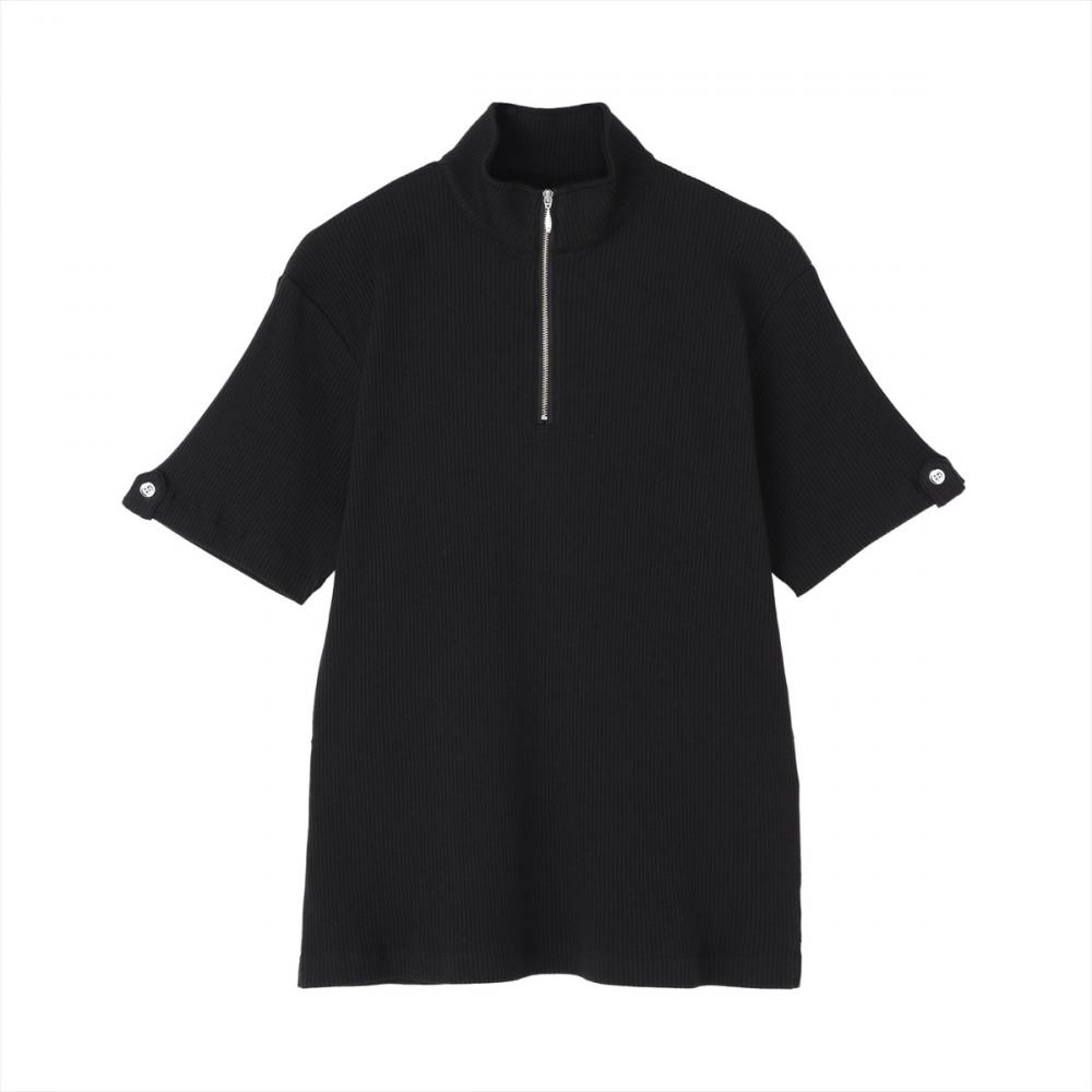 ハーフジップ ポロシャツ 半袖 メンズ(S ブラック): 東京シャツ公式