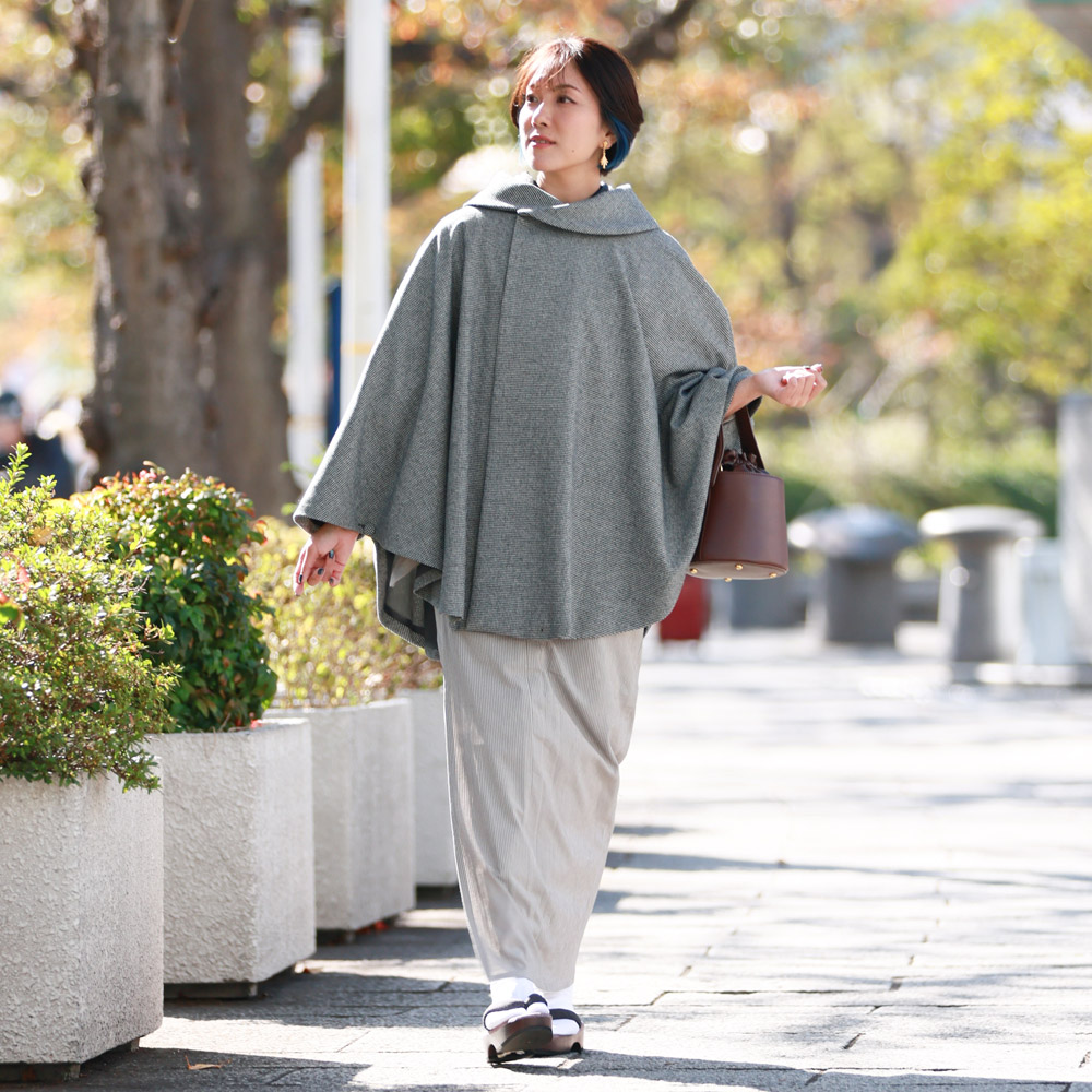 z2327001】ケープ コート ポンチョ マント 羽織 和洋兼用 レディース