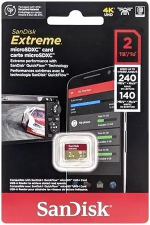 SanDisk Extreme 2TB microSDXC Memory Card Model SDSQXAV-2T00-GN6MN