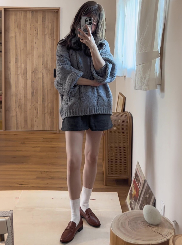 ヘリンボーン柄タックショートパンツ[gm697] | レディースファッション