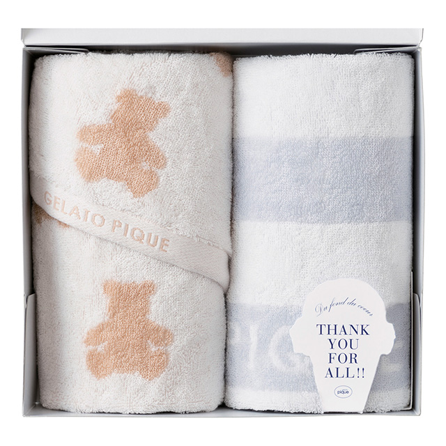 ジェラート ピケ[gelato pique]のベア柄フェイスタオル2枚セット