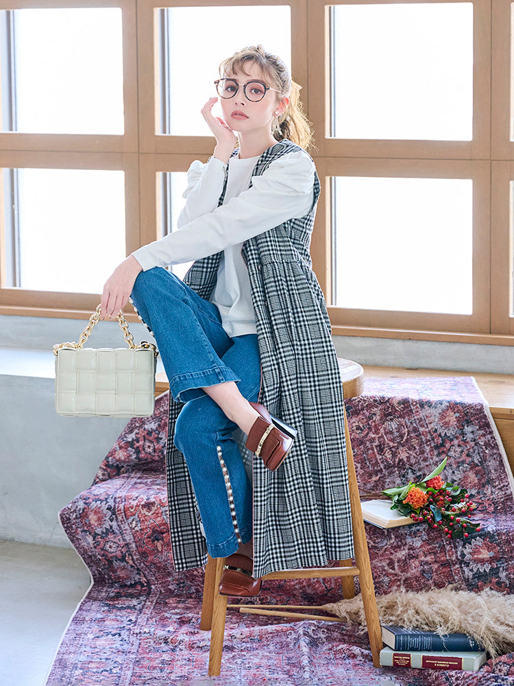 2wayブラウス付きラメラインワンピース |【公式】Chestyオンラインショップ