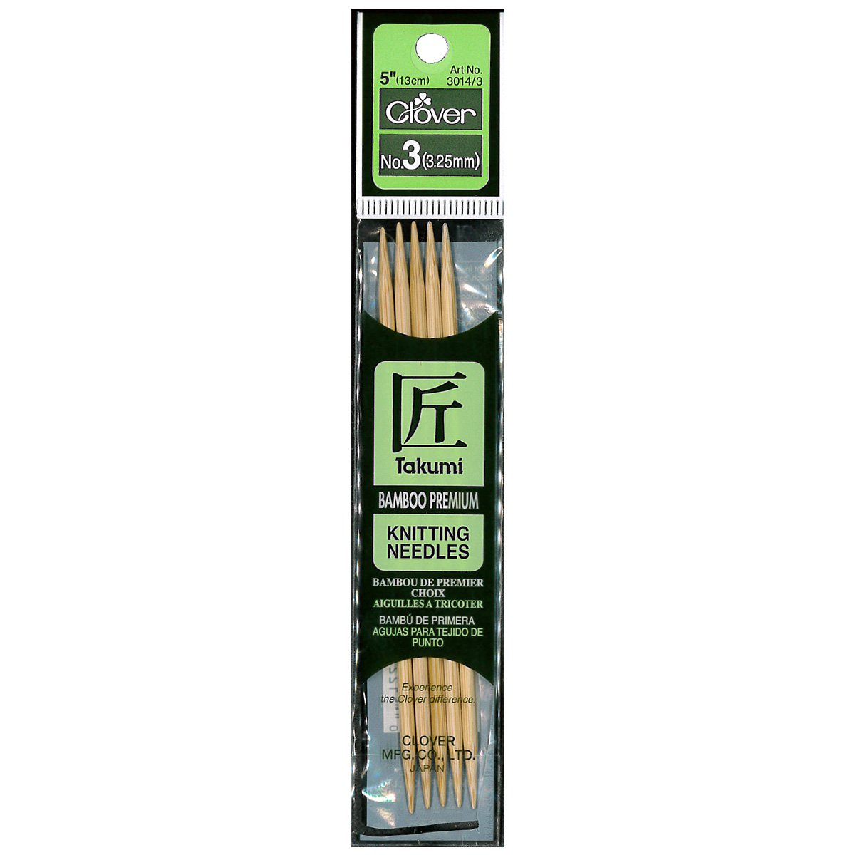 Takumi Bamboo Knitting Needles Double Pointed (5