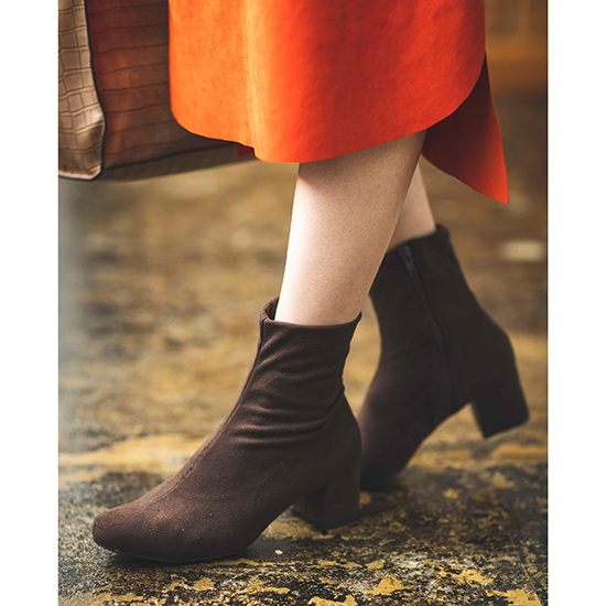 優待価格[ought=na]ストレッチスエードショートブーツ | KOBUNSHA