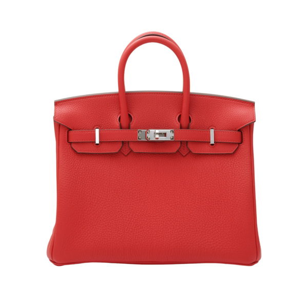 未使用] エルメス バーキン25 スイフト オレンジフィールド シルバー