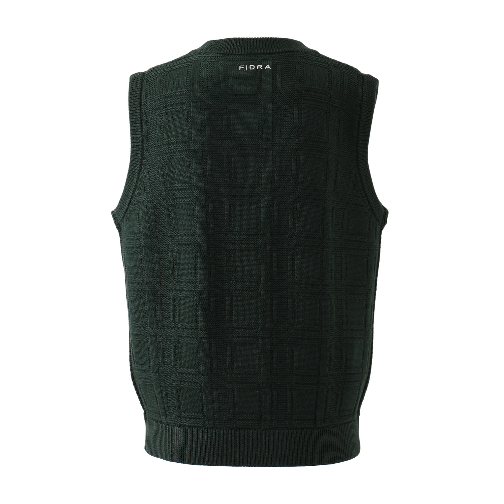 ニットVネックベスト【メンズ】ダークグリーン – FIDRA