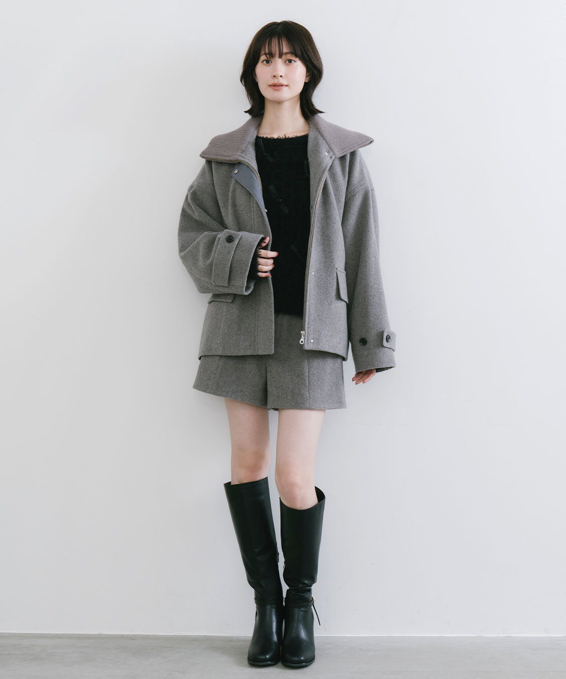 リブカラーウール混コート｜PETAL ONLINE（ペタルオンライン）