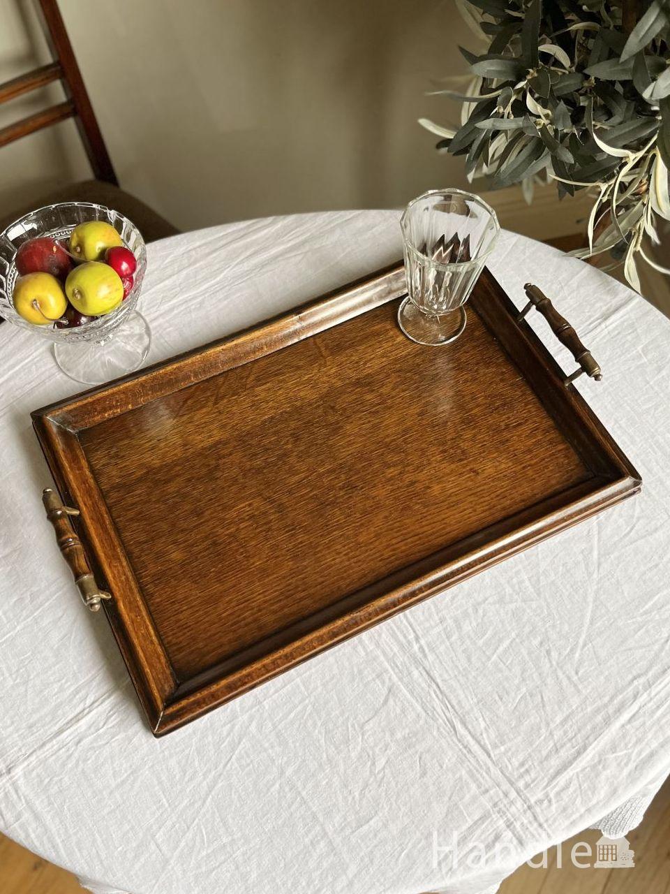 アンティークガラスの美しいプレート、イギリスから届いたアンバー色の