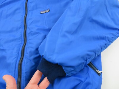 Vtg 80s Made In USA Patagonia Capilene Fleece Shelled Jacket Mens