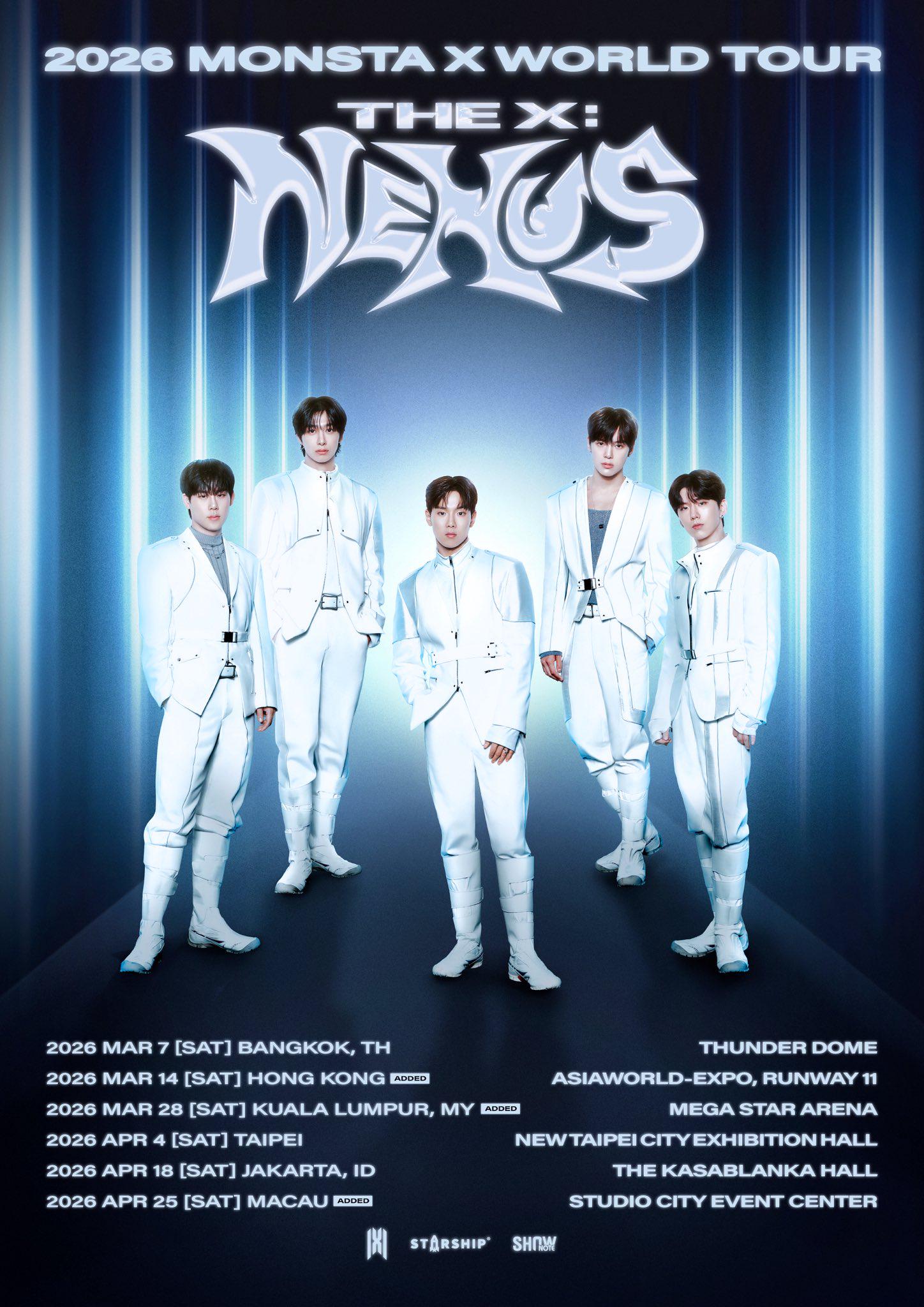 MONSTA X - 2026 World Tour 'THE X: NEXUS' in Asia (Announcement