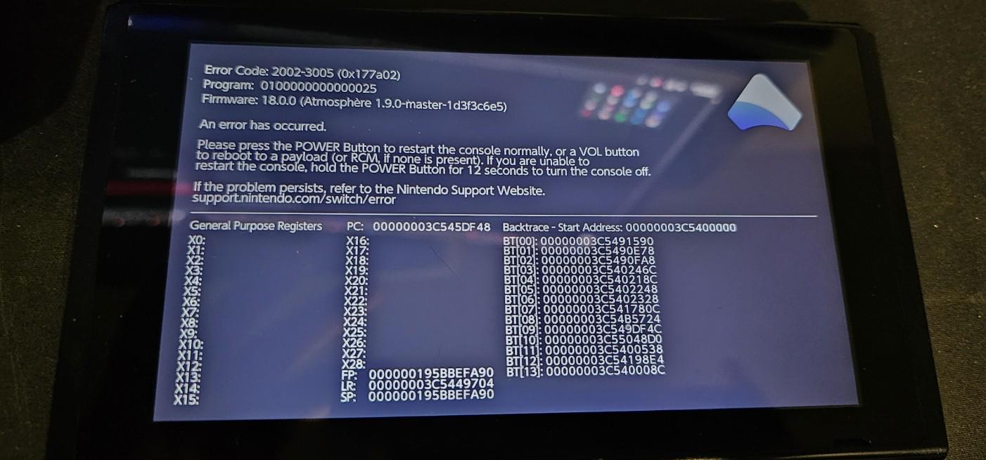 スイッチをブリックしちゃった？ダウングレードしようとしたんだけど