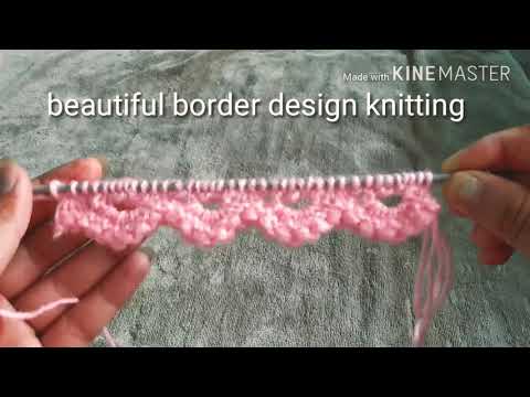 Latest Designer border knitting //new zig zag border knitting