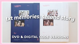 UNBOXING TXT MEMORIES: SECOND STORY (DVD & DIGITAL CODE VERSIONS