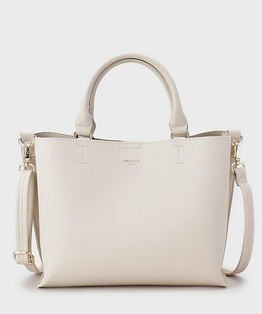 2WAY／人間工学】ソフトシュリンク合成皮革ミドルサイズトート