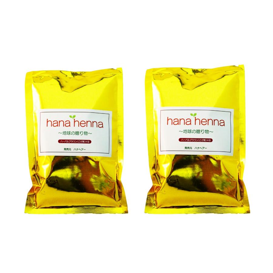 ヘナ ハナヘナ hana henna ハーバルブラウン 100g 2個送料お得セット