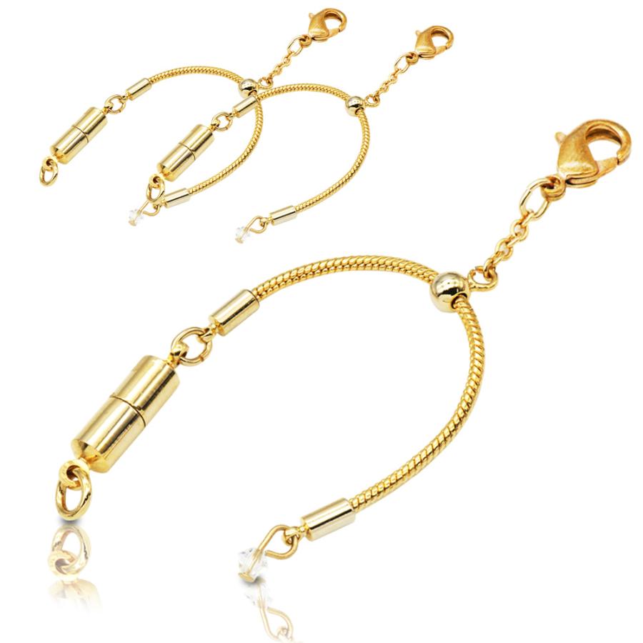 装着が楽 スライド式 ネックレス マグネット 留め具 クラスプ 磁石 長