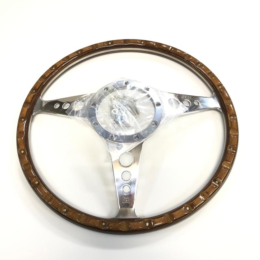 モトリタMK3ウッドステアリング・14インチ ディッシュ : ミニマルヤマ