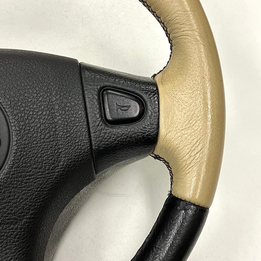 中古 クラシックミニ純正 エアバックボス付き レザーステアリング