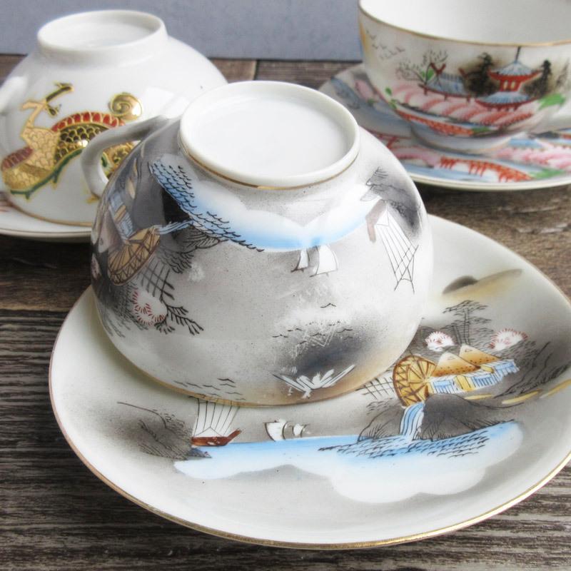 カップ&ソーサー 透かし美人 芸者 透かし絵 海外貿易用 コーヒーカップ