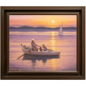 橋本博英 「 オレンジと青の静物 」 油絵 ・ 油彩画 F110 ( 10号