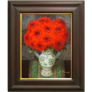 熊谷善正 「花」 油彩3号 : アンティーク慈光 - 通販 - Yahoo!ショッピング