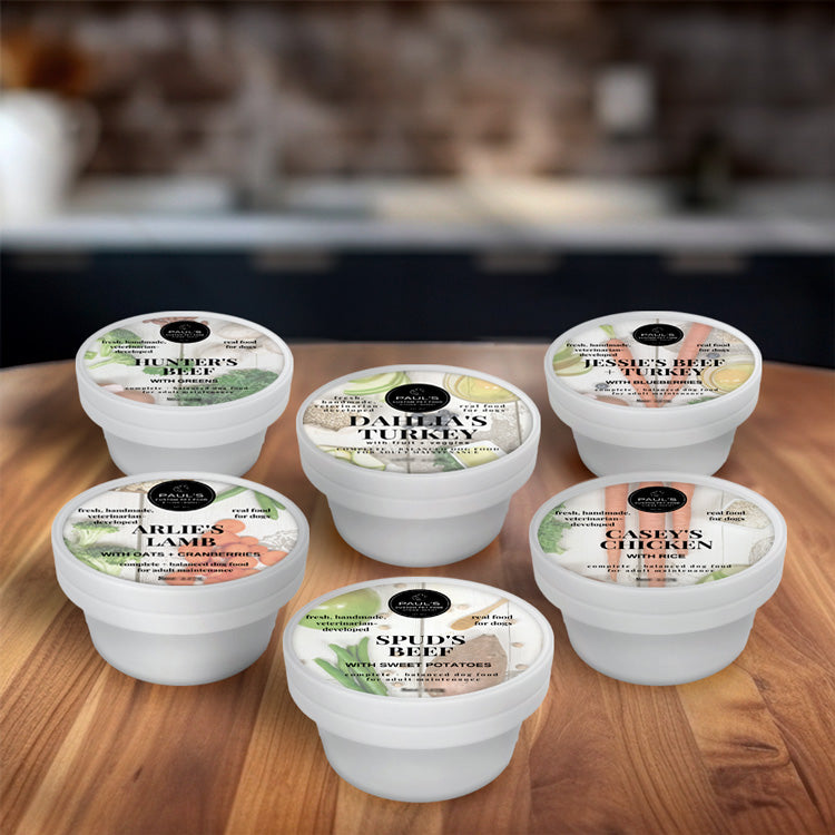 Dog Food Flight Sampler – Paul's Custom Pet Food Kitchen + Market