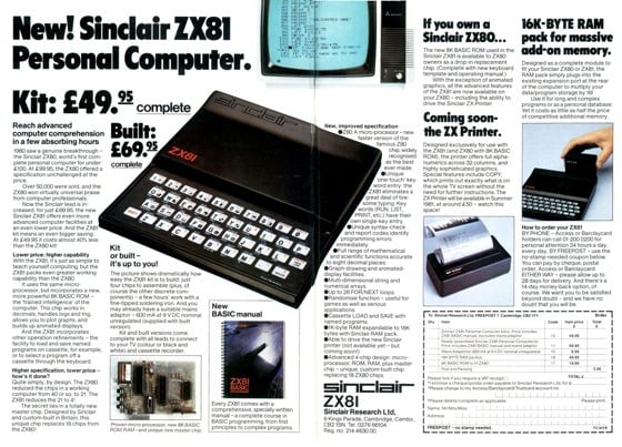 The 40-Year-Old Version: ZX81's sleek plastic case shows no sign