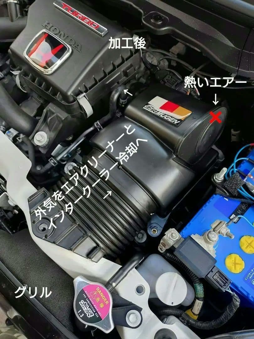 N-ONE N-BOX N-WGN エアクリーナーインタークーラーエアーガイド