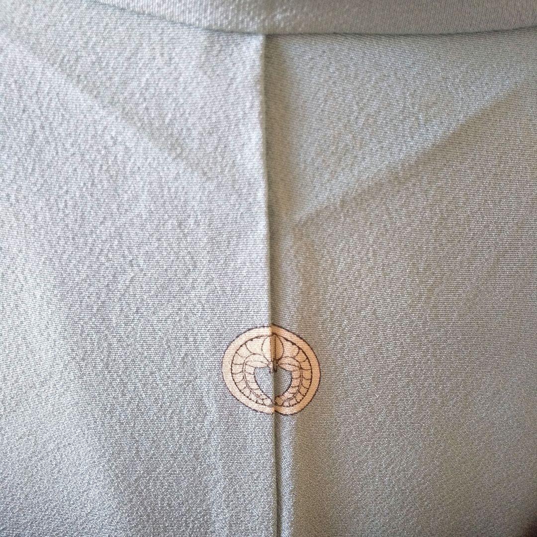 あぃけぃ様・正絹・色無地薄水色系・比翼仕立て・一つ紋・袷、お着物