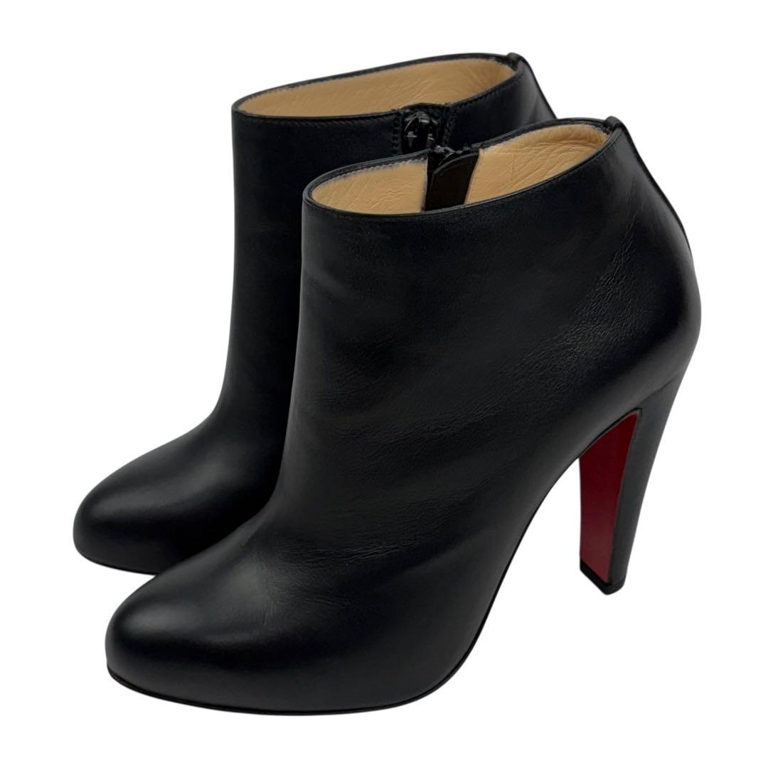 【ほぼ未使用】クリスチャンルブタン　36.5　23.5cm ショートブーツ　黒