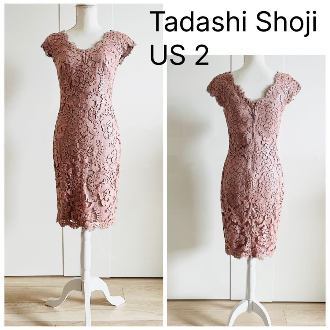 Tadashi Shoji ノースリーブドレス US 2 タダシ ショージ TADASHI SHOJI ノースリーブ ミディアム ドレス