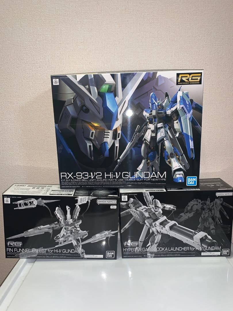 ＲＧ　Ｈｉ−νガンダム+フィンファンネルエフェクト+メガバズーカランチャーセット ガンプラ「RG Hi-νガンダム専用ハイパー・メガ・バズーカ・ランチャー