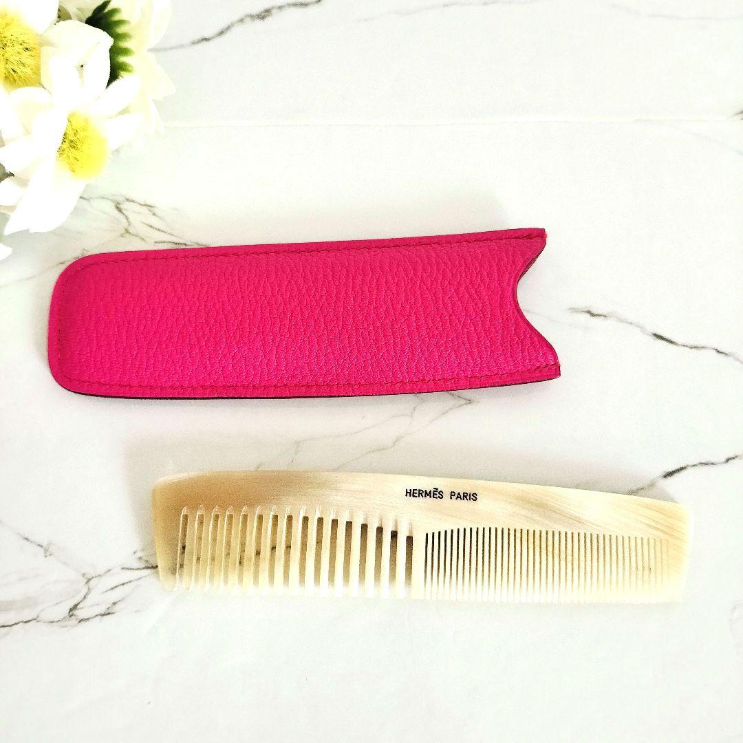 美品☆HERMES エルメス☆コーム 櫛 バッファローホーン ケース付 楽天市場】HERMES エルメス コーム 櫛 くし ケース付き バッファロー